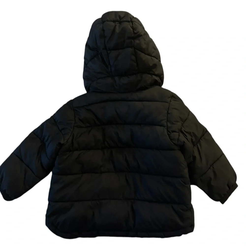 Zara Kids Hooded‎ Quilted Black Puffer Jacket - 9-12 Months